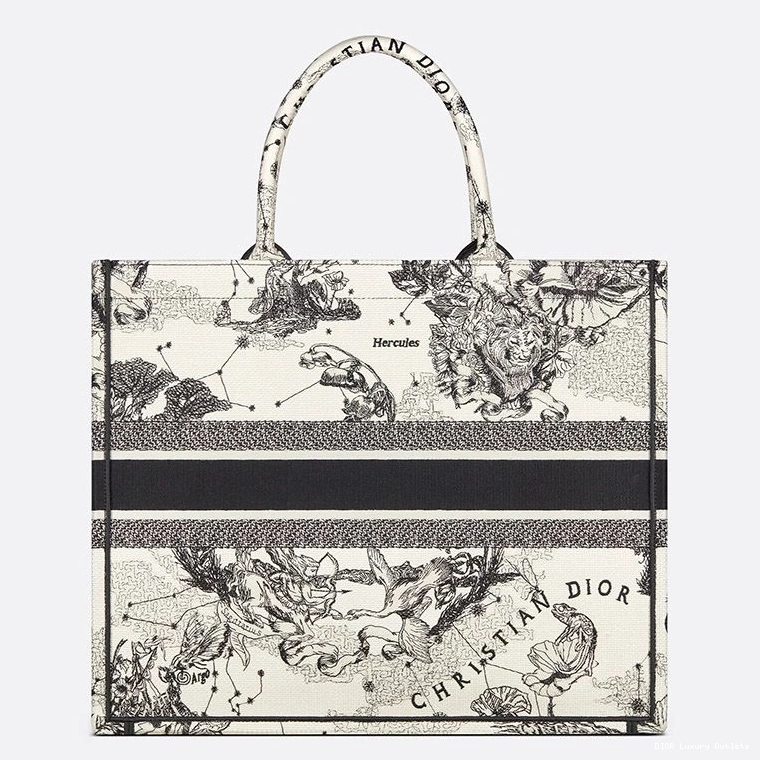 Cheap Canvas Jouy Book Motif Toile White Zodiac de Tote Dior 0717 Luxury